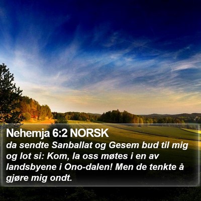 Nehemja 6:2 NORSK Bible Verse Image