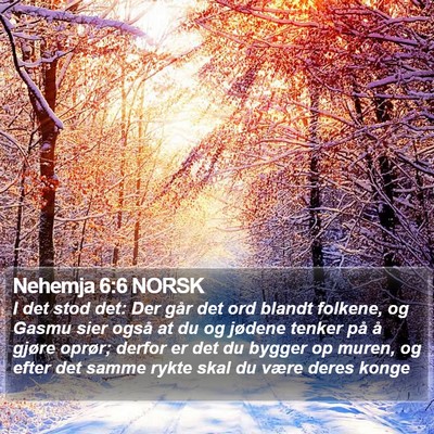 Nehemja 6:6 NORSK Bible Verse Image