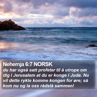 Nehemja 6:7 NORSK Bible Verse Image