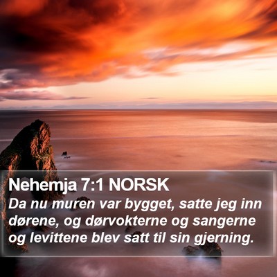Nehemja 7:1 NORSK Bible Verse Image