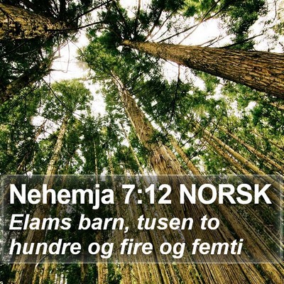 Nehemja 7:12 NORSK Bible Verse Image
