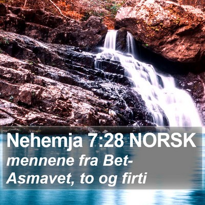 Nehemja 7:28 NORSK Bible Verse Image