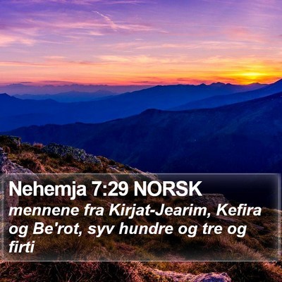 Nehemja 7:29 NORSK Bible Verse Image