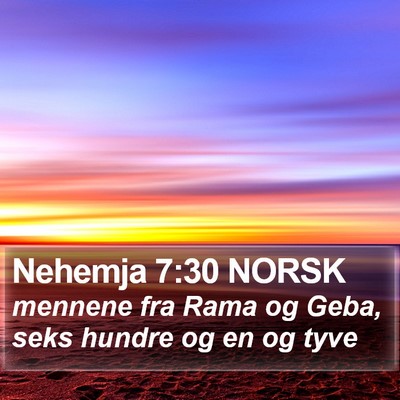 Nehemja 7:30 NORSK Bible Verse Image