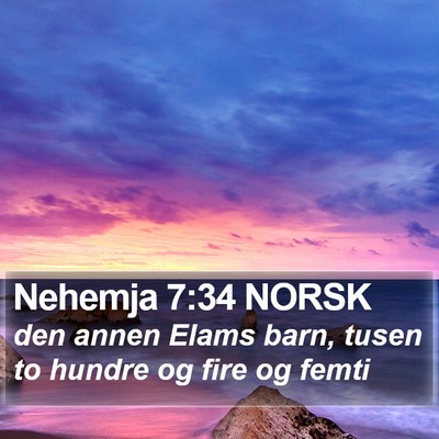 Nehemja 7:34 NORSK Bible Verse Image