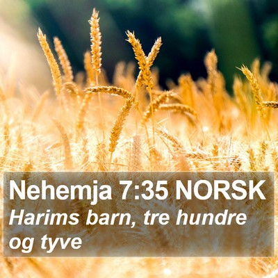 Nehemja 7:35 NORSK Bible Verse Image
