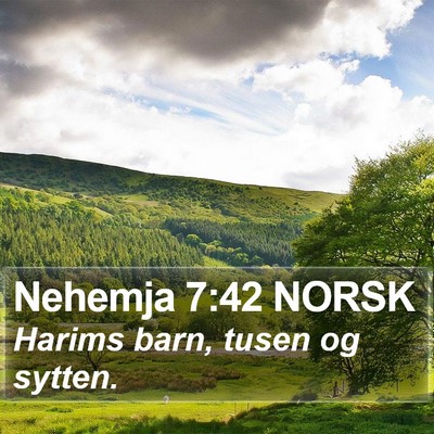 Nehemja 7:42 NORSK Bible Verse Image