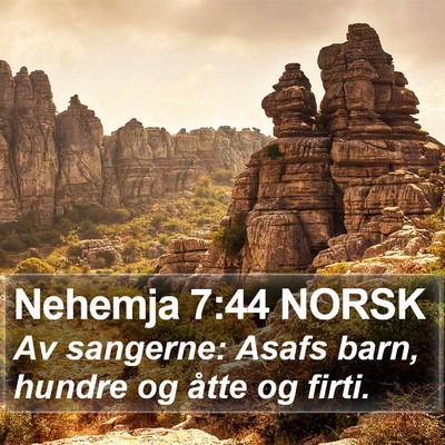Nehemja 7:44 NORSK Bible Verse Image