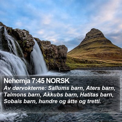Nehemja 7:45 NORSK Bible Verse Image
