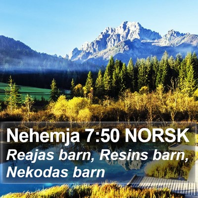 Nehemja 7:50 NORSK Bible Verse Image