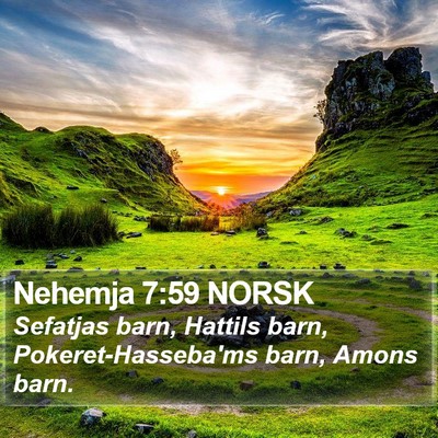 Nehemja 7:59 NORSK Bible Verse Image