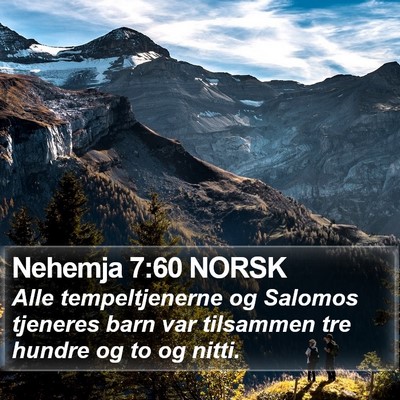 Nehemja 7:60 NORSK Bible Verse Image