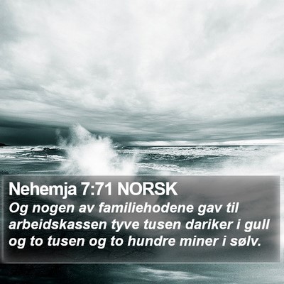 Nehemja 7:71 NORSK Bible Verse Image