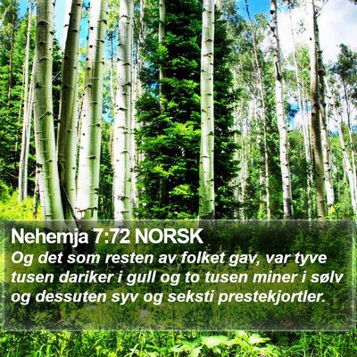 Nehemja 7:72 NORSK Bible Verse Image