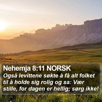 Nehemja 8:11 NORSK Bible Verse Image