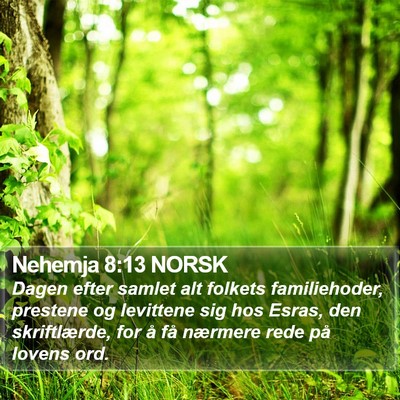 Nehemja 8:13 NORSK Bible Verse Image