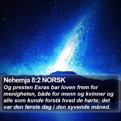 Nehemja 8:2 NORSK Bible Verse Image