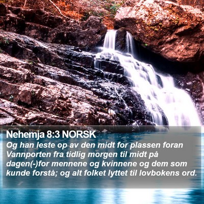 Nehemja 8:3 NORSK Bible Verse Image