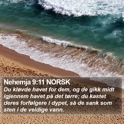 Nehemja 9:11 NORSK Bible Verse Image