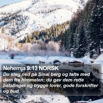 Nehemja 9:13 NORSK Bible Verse Image