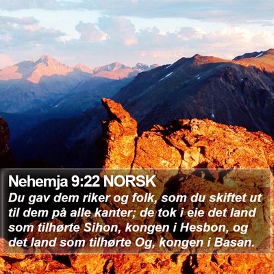 Nehemja 9:22 NORSK Bible Verse Image