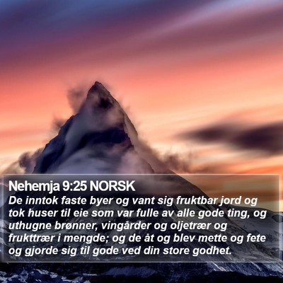 Nehemja 9:25 NORSK Bible Verse Image