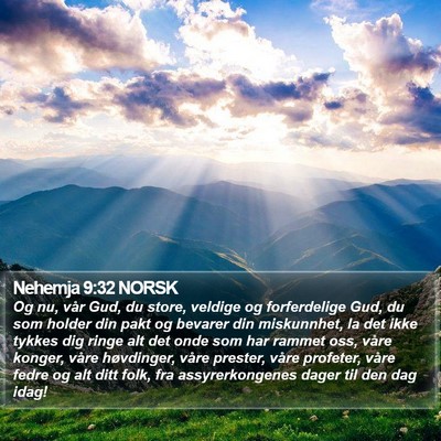 Nehemja 9:32 NORSK Bible Verse Image