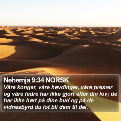 Nehemja 9:34 NORSK Bible Verse Image