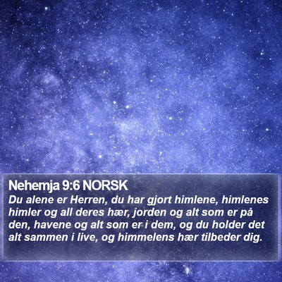 Nehemja 9:6 NORSK Bible Verse Image
