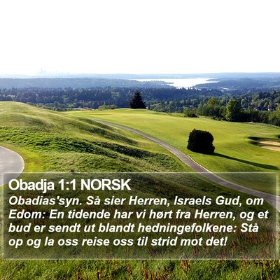 Obadja 1:1 NORSK Bible Verse Image
