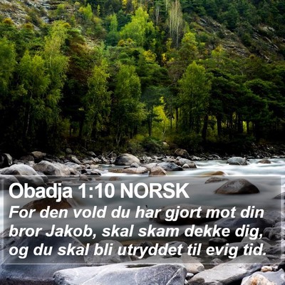 Obadja 1:10 NORSK Bible Verse Image