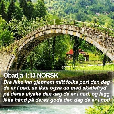 Obadja 1:13 NORSK Bible Verse Image