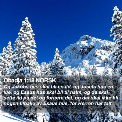 Obadja 1:18 NORSK Bible Verse Image