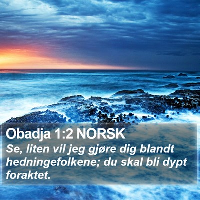 Obadja 1:2 NORSK Bible Verse Image