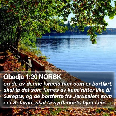 Obadja 1:20 NORSK Bible Verse Image