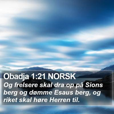 Obadja 1:21 NORSK Bible Verse Image