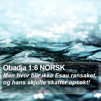 Obadja 1:6 NORSK Bible Verse Image