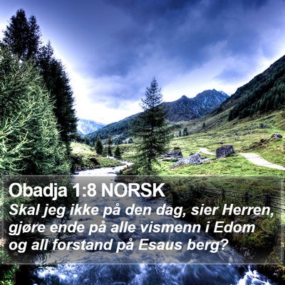Obadja 1:8 NORSK Bible Verse Image
