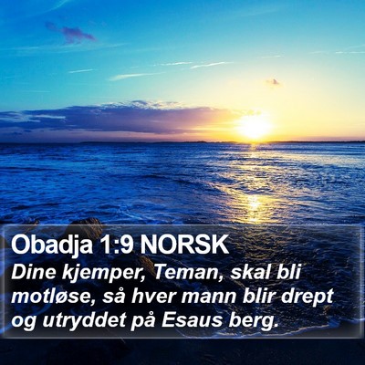Obadja 1:9 NORSK Bible Verse Image