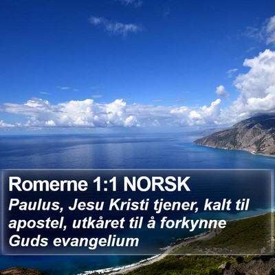 Romerne 1:1 NORSK Bible Verse Image