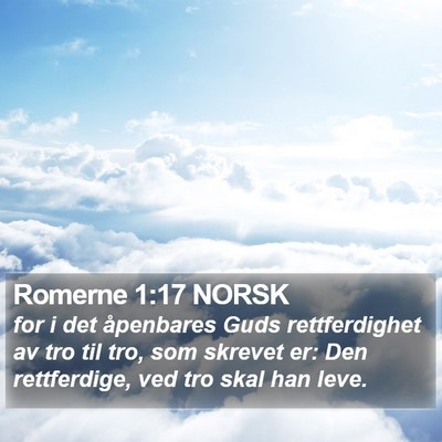 Romerne 1:17 NORSK Bible Verse Image