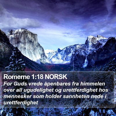 Romerne 1:18 NORSK Bible Verse Image
