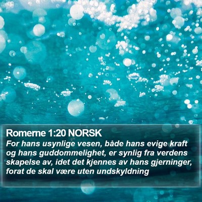 Romerne 1:20 NORSK Bible Verse Image