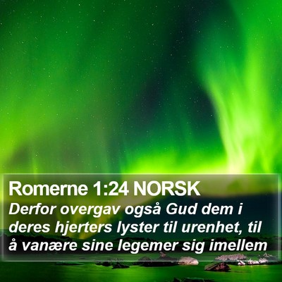 Romerne 1:24 NORSK Bible Verse Image