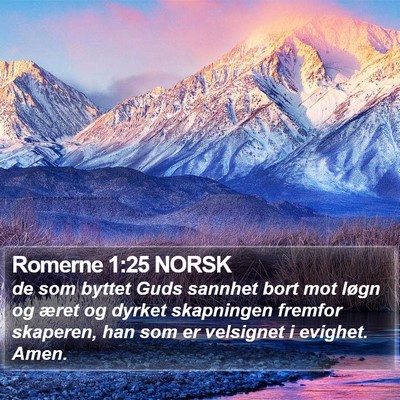 Romerne 1:25 NORSK Bible Verse Image