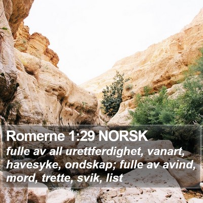 Romerne 1:29 NORSK Bible Verse Image