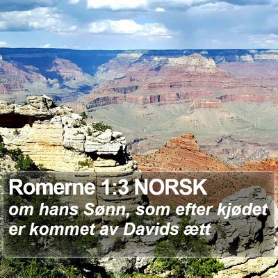 Romerne 1:3 NORSK Bible Verse Image