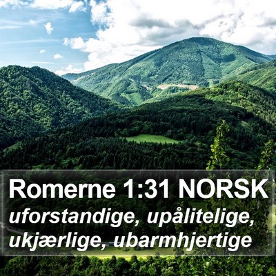 Romerne 1:31 NORSK Bible Verse Image