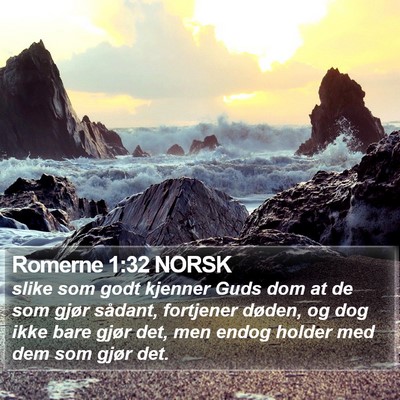 Romerne 1:32 NORSK Bible Verse Image