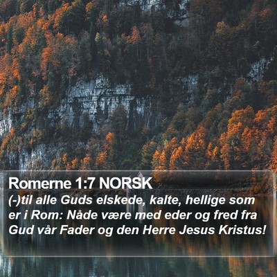Romerne 1:7 NORSK Bible Verse Image